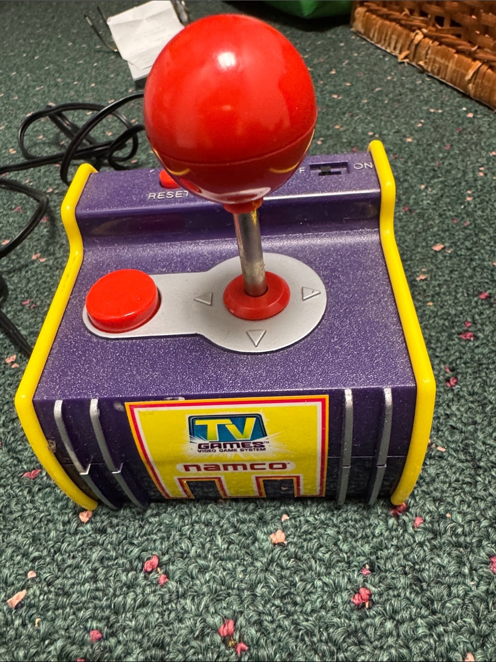 Namco TV Games Red Joystick Controller in Purple & Yellow